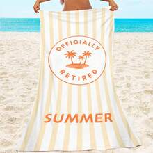1pc Ultra Soft Coconut Tree Summer Pattern Beach Towel, Suitable For Beach, Pool Party, Vacation - Style5 - View 3