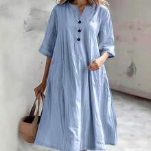 Women Midi Dresses - Black - View 6