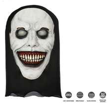 2Pcs Halloween Scary Smiling Nun Mask With Fake Knife Prop Set - Horror Cosplay Costume Accessory For Adult, Creepy Full Face Mask For Halloween Party, Haunted House, Masquerade - View 4