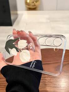 1個幸運白色鬱金香心形圖案柔軟手機殼保護套，適用於華為榮耀Galaxy A04e/12/A13/A14/A34/A50/A52/A53/A54/S21/S22/S23/S24/S25/S25Ultra/S25FE/S26/S26 PLUS/S26 ULTRA/S26 EDGE/ 6A/7A/8A/ 12T/13T/15T/15 TPRO - 無色 - 查看 3