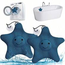 Zwei sternförmige Saugkugeln und Schwämme mit 3D-Wabenstruktur | Wiederverwendbarer Schmutzabsorber, geeignet für Whirlpools, Spas, Schwimmbäder und schwimmende Ölfilter, um das Wasser klar zu halten. - A - Übersicht 10