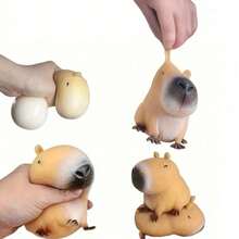 1/2pcs Cute Capybara Squeeze Toy, Fun Stress Relief Toy, Adorable Pet And Animal Toy, Suitable For Children's Educational Games, Teenagers And Adults Stress Relief, Birthday Holiday Party Gift - Multicolor - View 6