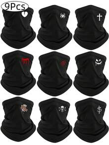 9Pcs-Unisex Breathable Multi-Functional Head Cover, Ice-Like Material, Ideal For Hiking And Cycling, Multiple Styles Available - Multicolor - View 6