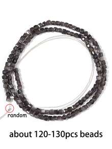 天然刻面立方體銀藍色天使瑪瑙石方形隔珠 珠寶製作DIY手鍊 3x3mm - 彩色 - 查看 11
