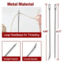 Ofargo Meat Trussing Needles Set, Stainless Steel Poultry Sewing Needles For Turkey Chicken BBQ 6pcs - Silver - View 6