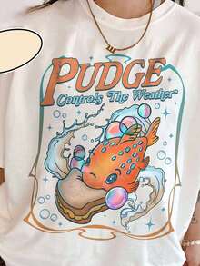 Women's Plus Size  Licensed Lilo And Stitch Pudge Controls The Weather Tee Digital Download, Pudge Fish T-Shirt, Family Matching Shirt, Magic Kingdom Trip Tee - Soft Breathable Casual Top, Elegant Clothing,  Shirt, Beach Party Clothing, Everyday Comfort Wear, Fun Print Shirt, Playful Design, Lightweight Top, Durable Clothing, Character Tshirt - Nhiều màu - Xem 8