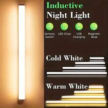 3件組 LED 感應燈條，人體感應燈，人靠近時亮起，適用於廚房、客廳、臥室、浴室、汽車感應燈、展示櫃、衣櫃，USB 電池充電式 - 3件裝 - 查看 4
