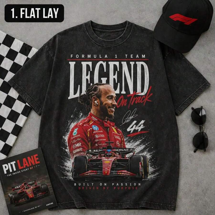 Formula Racing Legend On Track Shirt, Motorsport Vintage Tee, Gift For Racing Fans - Black - View 1