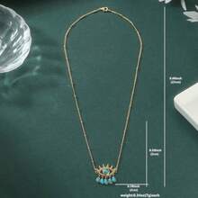 Classic Turkish Evil Eye Pendant Necklace For Women Men Vintage Lucky Blue Eyes Tassel Neck Chain Choker Jewelry - Colorful - View 7