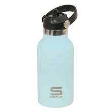 Safta Blue Kids Bottle 350 Ml Unisex, Double-Walled Stainless Steel With Insulation, Cap With Valve And Handle, Non-Slip Silicone Base - Basic - Blue - View 1