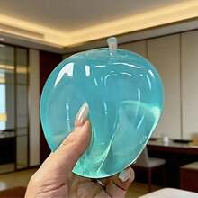 Soft Blue Crystal Apple Squishy Squeeze Toy, Featuring Ultra Thin Skin And Smooth Pliable Cream Texture, Premium Elastic TPR Slow Rebound Moldable Palm Sized Fidget Sensory Toy, Glossy Transparent Fruit Shaped Tactile Anxiety Relief Stress Ball, Hand Play Decompression Gadget For Kids, Teens And Adults, Elegant Desktop Ornament Perfect For Office Display, Home Decor, Daily Emotional Relaxation, Anger Venting, Holiday Party Favors, Birthday Surprise Gifts And Thoughtful Office Stress Relief Gift Collection - 粉色 - 查看 3