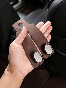 Car Seat Back Storage Hook, Car Organizer Rack, PU Leather Hidden Headrest Hook, Suitable For Car Back Seat, Multi-Functional Durable Car Interior Storage Rack - Car Seat Back Hooks - View 8
