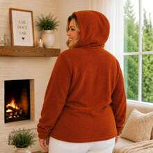 Plush Teddy Coat With A Soft Touch And Perfect Comfort For Cold Winter Days! 12925.C1 - 鏽棕色 - 查看 5