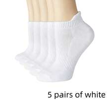 1/5/6/10/20/30 Pasang Kaos Kaki Jala Pendek Putih Pria, Bernapas dan Nyaman, Dengan Penopang Lengkungan Kaki, Cocok untuk Dipakai di Pergelangan Kaki - Putih - View 18