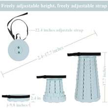 Fishboy - Taburete plegable mejorado peso máximo de 400 libras ligero pero resistente portátil retráctil plegable telescópico plegable para acampar para adultos pesca al aire última - Helado - Ver 3