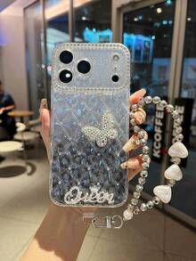 Ốp lưng điện thoại đính đá họa tiết da báo, dây đeo, tương thích với iPhone 17/16/15/14/13/12/11, vỏ bảo vệ cho Apple. - Nhiều màu - Xem 2