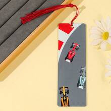 F1 Racing Theme Acrylic Bookmark, Double-Sided Fashionable Women's Racing Theme Bookmark With Red Tassel, Unique Gift For Women Who Love F1 Racing And Reading - One Size - View 6