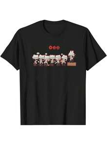 Herren T Shirt Mode Bequem Sommer Freizeit Top Atmungsaktiv Neu  Fashion - 黑色 - 查看 1