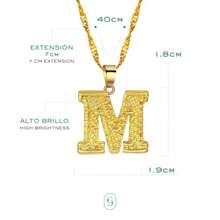 Clepsidra® Collar de mujer con letra inicial A-Z. Collar de acero inoxidable para damas, accesorios para mujer elegantes y resistentes, joyeria moderna y regalos para bodas, aniversarios. Necklace - R - Ver 4