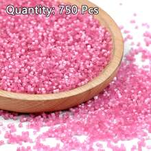 Aproximadamente 750 piezas de cuentas de vidrio de 2mm, cuentas para enhebrar para hacer joyas DIY, manualidades, decoración de bordados - Tubo de alambre de dibujo - Ver 19