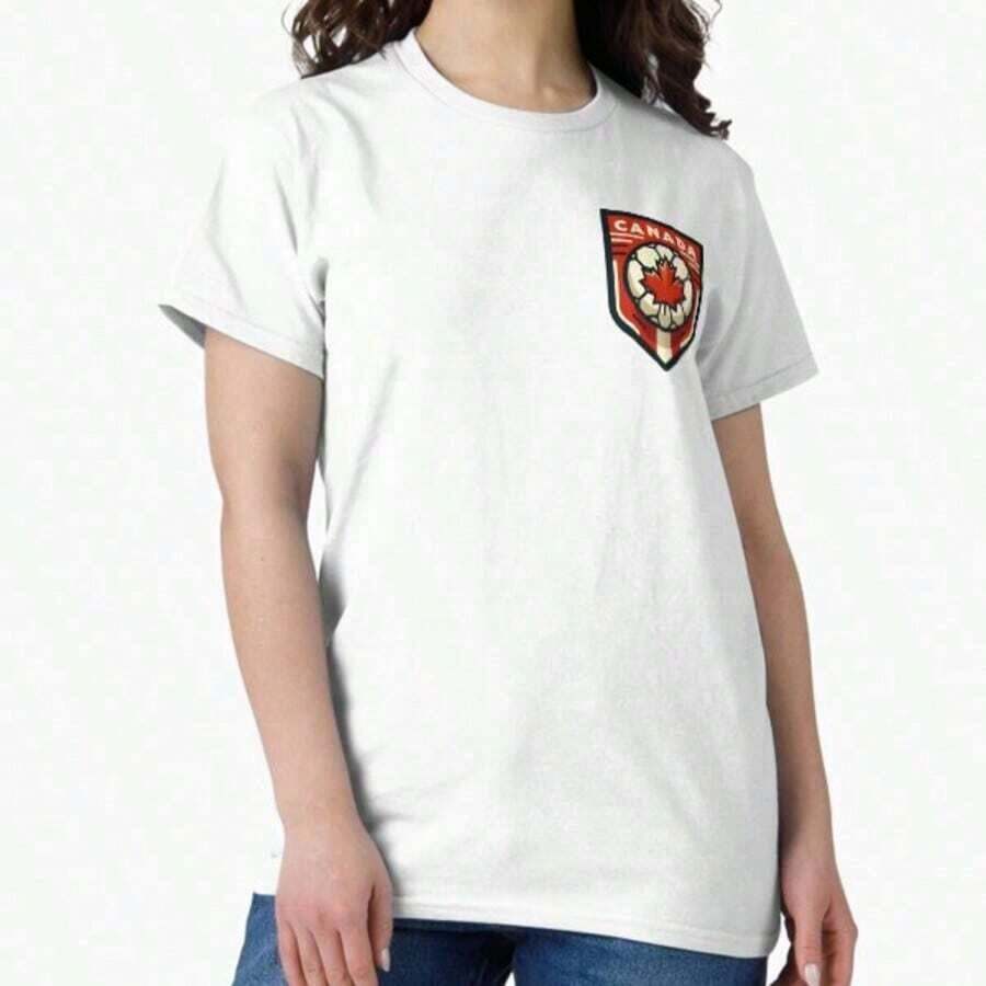 Classic Colombia World Cup 2026 Football Shirt - Unisex Vintage Urban Style, Cotton, Short Sleeve, Round Neck, Women's T-Shirts. Blouses. Casual Blouses For Ladies. - 白色 - 查看 1