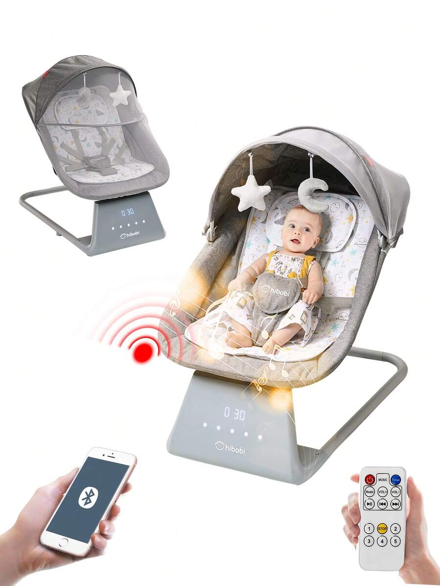Baby Bouncers, Jumpers & Swings - Light Grey - View 1