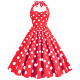 Red Background With White Dots