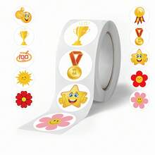 500pcs Reward Stickers For Children, Student Incentive Stickers, Kindergarten Kids Stationery Stickers, Office & Learning Supplies/Stationery Stickers/Doodle Stickers, Suitable For Birthday/Easter /Christmas/Family/Friends/Boys/Girls Gifts, Classmates School Gifts - 500pcs - View 1
