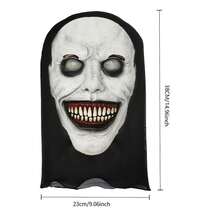 2Pcs Halloween Scary Smiling Nun Mask With Fake Knife Prop Set - Horror Cosplay Costume Accessory For Adult, Creepy Full Face Mask For Halloween Party, Haunted House, Masquerade - View 3