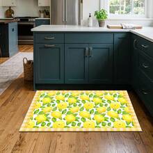 1pc, Home Decor, Lemon Pattern Printed Floor Mat, Diatomaceous Earth Kitchen Rug, Kitchen Mat, Floor Mat, Easy To Clean, Printed Rectangular, Suitable For Living Room, Bedroom, Hallway, Bathroom, Laundry Room - Polyester Carpet, Suitable For Indoor And Outdoor Home Decor - Multicolor - View 8