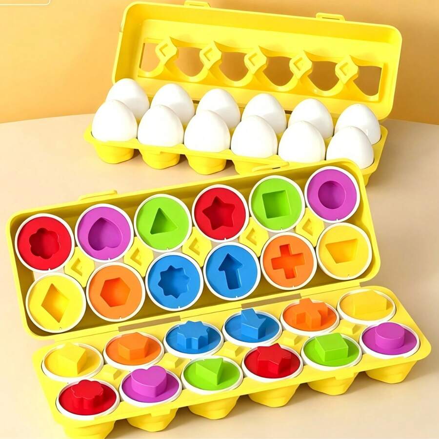 Trò chơi ghép hình bằng nhựa nhiều màu sắc ngẫu nhiên, thích hợp cho các hoạt động ở trường mẫu giáo | Đồ chơi giáo dục sớm | Lý tưởng làm quà tặng sinh nhật hoặc lễ Phục sinh. - Nhiều màu - Xem 1