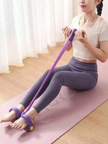 Alat Latihan Yoga Pedal Puller Resistance Band dengan Pegangan, Tali Tarik Elastis, Tali Peregang Multifungsi, Cocok untuk Latihan di Rumah, Penggemar Yoga, untuk Berbagai Bagian Tubuh, Peregangan Perut, Pinggang, Lengan, Kaki, Pelangsingan, dan Pelatihan, Aksesori Yoga - MultiWarna - View 5