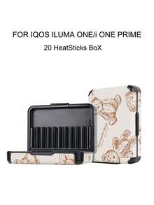 1pc IQOS ILUMA ONE PRIME Series 20-Stick Holder & Protective Case, PC+PU Hard Shell Soft Leather Dual Protection, Comfortable Grip, Anti-Crush Anti-Moisture, Portable, Fashionable Cartoon Pattern, Suitable For Business People, Men And Women, Travel Essential Accessory, Luxury Experience - BOX/Brown Bear - View 15