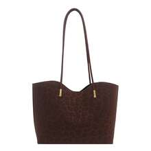 Bolso de mano moderno y versátil para mujer, estilo casual elegante con un toque de alta gama, bolso de hombro estiloso ideal para ir de compras, bolso grande con estampado de leopardo estilo coreano para mujer, nuevo bolso tote vintage 2026, bolso de hombro casual de gran capacidad para ir al trabajo. - marrón - Ver 7