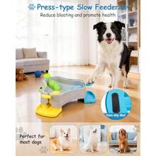 Dog Puzzle Toy, 3-In-1 Interactive Dog Puzzle Toys Press-Type Dog Treat Dispenser Toy Dog Enrichment Toy No-Slip Slow Feeder Interactive Brain Training Toys For Smart Dog Cats, 3 Colors - 3 màu Xám - Xem 4