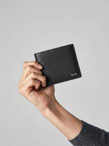 Hugo Boss New Crosstow Men's Leather Billfold Wallet Black - 黑色 - 查看 1