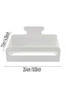 White Magnetic Paper Towel Holder: Strong Magnetic Adsorption On Metal Surfaces, No Drilling Required And No Damage To Walls, Suitable For Kitchen Refrigerator Side, Bathroom Sink, Bedroom And More, Bottom Opening For Easy Access - Multicolor - View 2