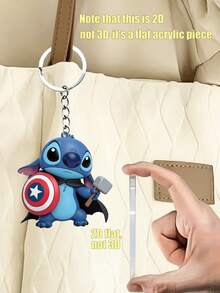 asmodee Móc khóa kim loại hình Captain America Steve Jr. dễ thương, dùng để trang trí túi xách, phụ kiện xe hơi, ghim cài đôi, có thể dùng để trang trí túi xách, ba lô, quần áo, phụ kiện thời trang, mặt dây chuyền đôi, quà tặng cho bạn bè và gia đình. - Nhiều màu - Xem 2