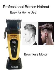 Kemei KM-90-4 Professional Hair Clipper, 11,000 RPM Super Strong Power 10W Brushless Motor, DLC Blade, Type-C Charging, Low Noise, Suitable For Barbershop Or Home Use, Smooth And Fast Haircut For Men, Gift For Men - View 5