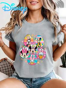 Disney Damen Mickey Mouse Osterei Cartoon, Disney Cotton T-Shirt - 白色 - 查看 9