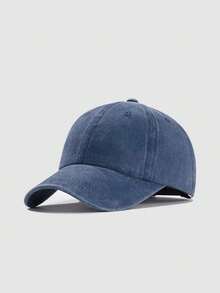1pc Unisex Washed Vintage Style Baseball Cap, Adjustable Casual Solid Color Trucker Hat, Snapback Hat, Suitable For Outdoor Riding, Daily Wear, Travel And Party - Model 6 - View 16