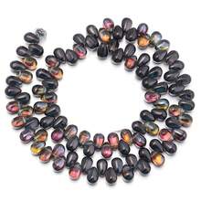 1 Strand 6*9mm Shiny Coated Teardrop Glass Beads, Approx. 95pcs, Hanging Artificial Crystal Glass Beads - Jewelry Making DIY Beads Accessories, DIY Special Bracelets, Earrings, Hair Accessories, Headwear, Pendants, Charms And Crafts - Water Drops - View 14