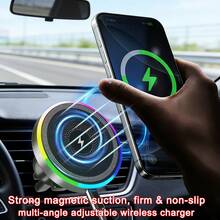 15W 自動夾緊無線車用充電支架，相容 iPhone 17/16/15/14/13/12/8 系列、Galaxy S25/S24/S23/S22/S21/S20/S10/S9/S8/S7/S6 系列、Note 20/10/9/8/5 系列 - A - 查看 4