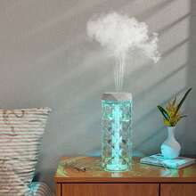 This USB-Powered Large Capacity Acrylic Crystal Humidifier Can Be Used As A USB Night Light, Desk Lamp, And Crystal Atmosphere Light. It Is Also A Small Essential Oil Diffuser Suitable For Bedroom And Home Use (Please Do Not Use Oil-Based Perfumes Or Fragrances). The Lid Is Not Waterproof. 7-Color RGB Auto-Changing, Long Press To Lock The Color. - 白色 - 查看 8