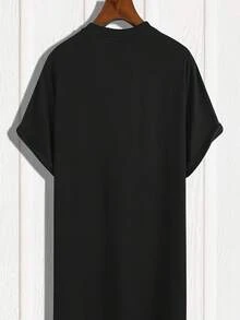 Men's Casual Urban Style T-Shirt With 'Juneteenth Dabbing Black Queen Melanin Brown Skin Dab' Design, Made Of Comfortable Cotton, With Round Neck And Short Sleeves - 黑色 - 查看 2