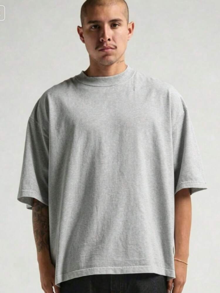 Shaka Wear 7.5 Oz Garment Dye Drop Shoulder T-Shirt - Grey - View 12