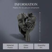 Plastic Abstract Sculpture Embracing Figurine, Warm Hug Statue, Suitable For Home Office Decor, Modern Art Wedding Anniversary Gift, Symbolizing Love And Connection - A - View 12