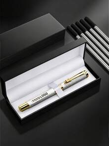 Pulpen Ballpoint Ujung Bulat Sentuhan Mewah Kustom dengan Kotak Pulpen Hitam - Alat Tulis yang Dipersonalisasi, Cocok untuk Nama dan Situs Web Perusahaan, Hadiah Sempurna untuk Pria, Ulang Tahun Pernikahan, Ulang Tahun, Musim Wisuda, Multifungsi, Hadiah Natal - MultiWarna - View 5