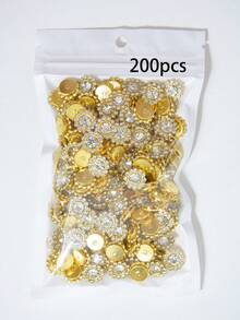 20-200個 12mm 圓形水鑽花朵鈕扣 向日葵亮面鈕扣 雙花設計 縫紉DIY配件 蝴蝶結與手工藝水鑽裝飾 水晶裝飾胸針鈕扣 平底 DIY手工花朵髮箍洋裝配件 - 12mm白色向日葵花鑽 - 查看 11