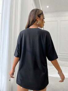 Women T-Shirts - Black - View 2